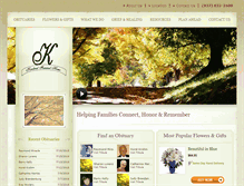 Tablet Screenshot of kindredfuneralhome.com